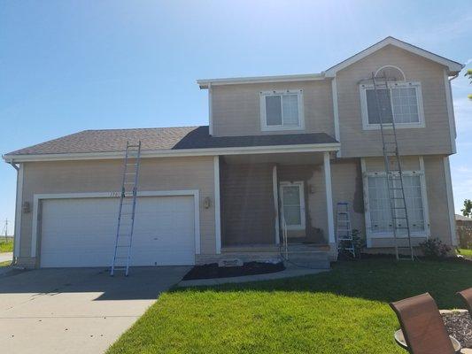 Before & After Exterior Painting in Omaha, NE