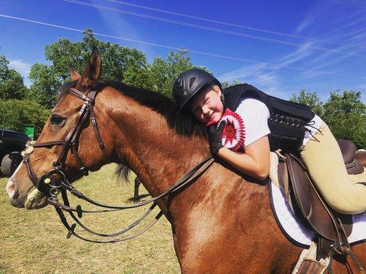 Happy girl and happy horse!