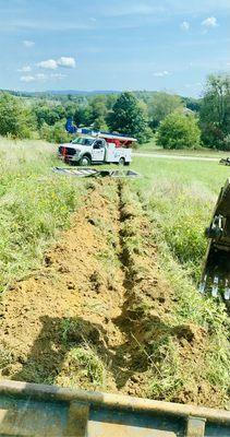 installing a new water line for a brand new well