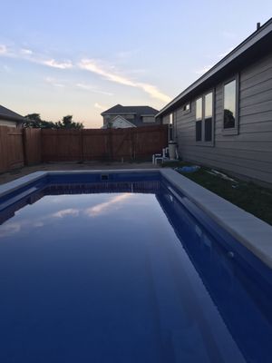 My new pool at sunset.  We are going to enjoy this for years to come!