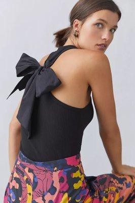 Bow back tank at Anthropologie