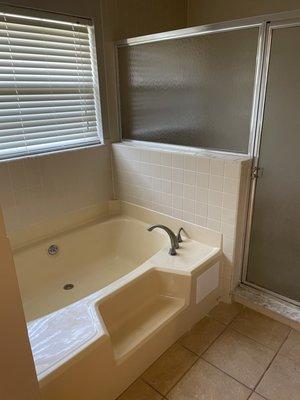 Master bath tub/shower cleaning