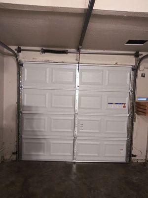 New garage door inside view