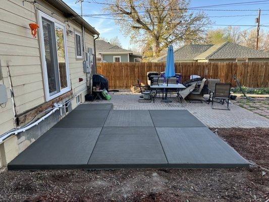 Concrete patio