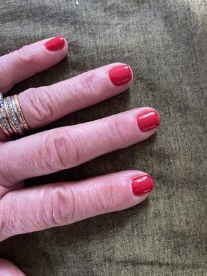 Chanel Red gel mani - love it!