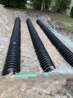 Installed drain field