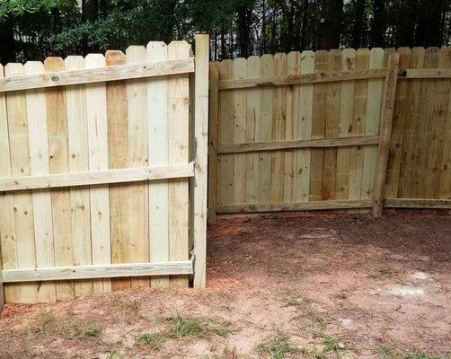 Wooden Fence Installation