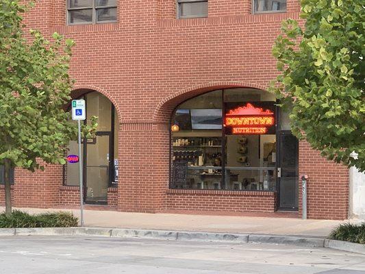 Front of Store. North side of Main St. Corner of Main and Robinson Ave