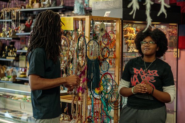 Lifestyles staff member working with a customer in the store.