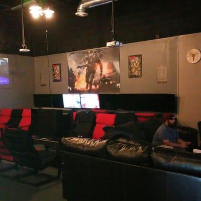 This is our console area. Sit back relax in our comfortable chairs.