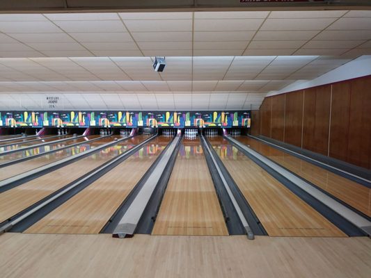 A little dated looking but the lanes are well kept and are in pristine condition. That's the important thing when bowling anyways.