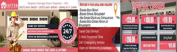 24/7 Emergency Service Open on Weekends & Holidays 1 Hour Response Time Satisfaction Guaranteed