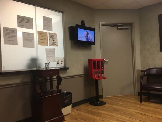 Renovated waiting room & added seating for more patients. TV while you wait.