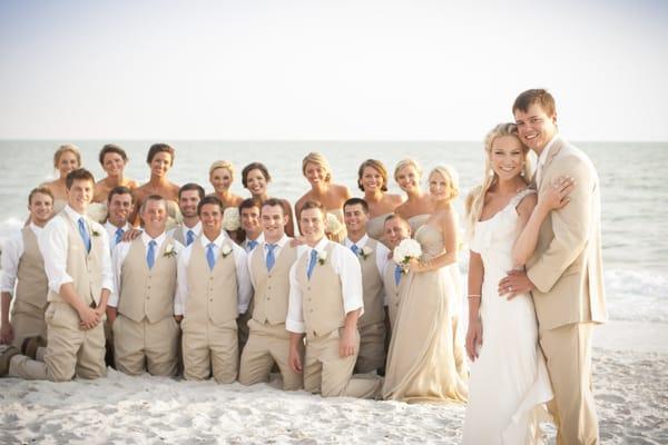 Beautiful wedding party! At La Playa Resort in Naples