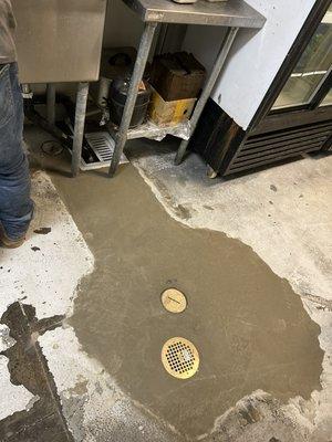 Concrete patch drain repair