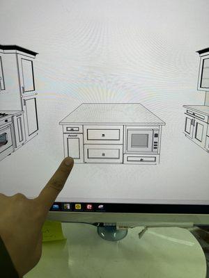 Designing / layout of cabinetry