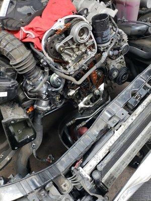 Audi 2.0T timing chain replacement.