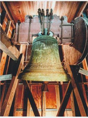 Historic bell calls parishioners to mass.