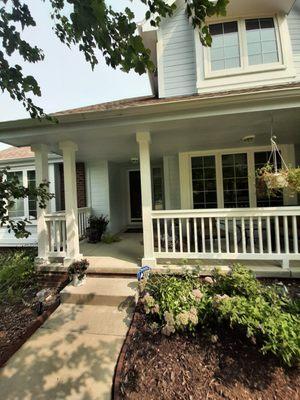 Tony and team redid the wood that was failing on this porch.