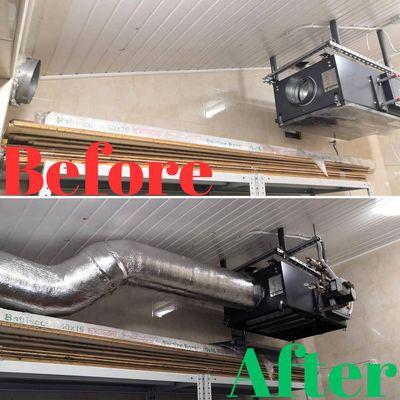 Before and after: freshen the air with a professional air conditioner cleaning.