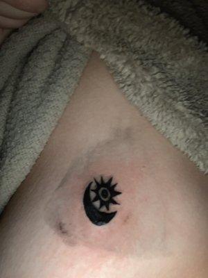 The tattoo i paid 95 bucks for supposed to be the sun and moon