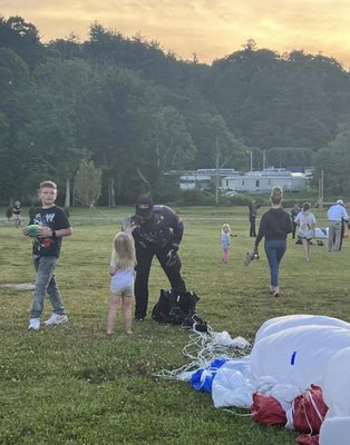 Paratroopers that landed in big mikes lawn for the 4th of July!