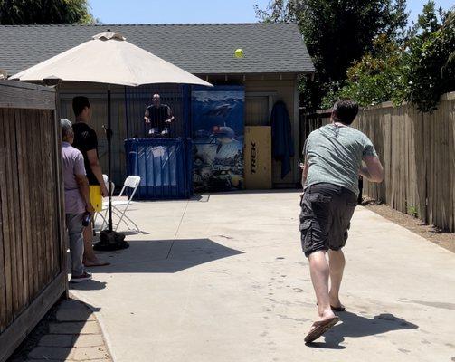 Water dunking tank rental is a great new spin on water baptisms!