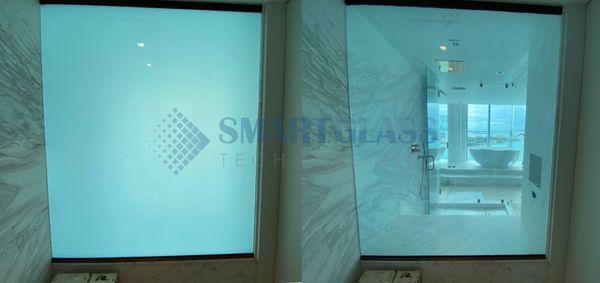 Smart Glass in a Bathroom