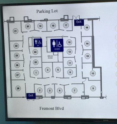 Map of the Sola Salons.  Phong City Salon is located in the corner studio #28.