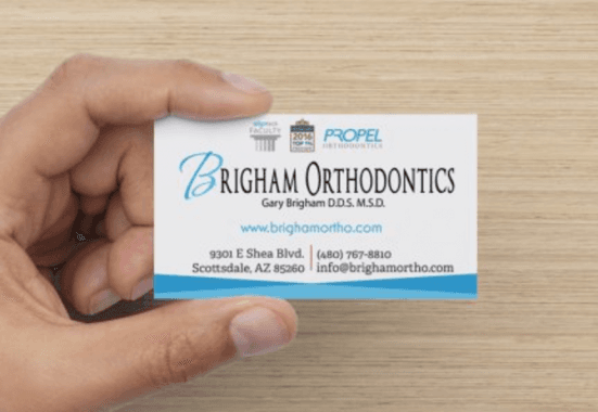 Business Card design for Brigham Orthodontics