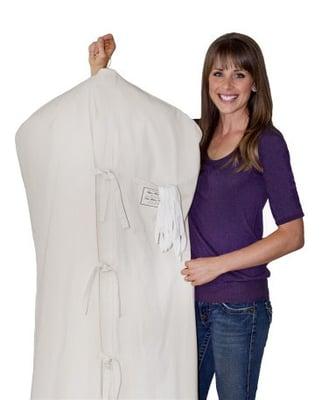 Museum Method - hanging wedding gown preservation hangs in your closet