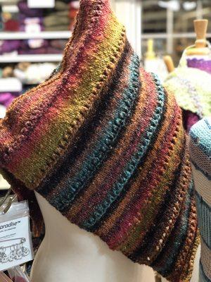 NORO Yarns make a simple shawl look spectacular!