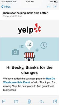 You're welcome, Yelp!!!!