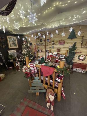 Christmas bedroom display