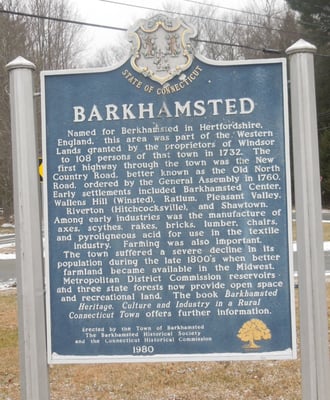 Barkhamsted Historical Marker