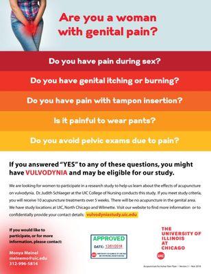 Are you a woman with genital pain?