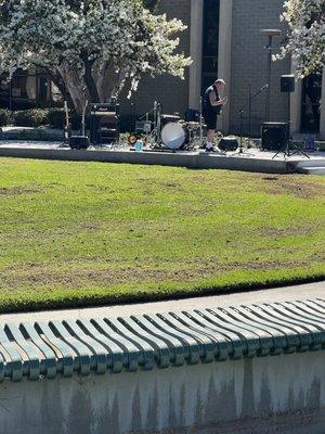 A band setting up? Nice place to have a picnic