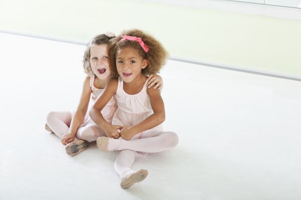 Making new friends is a big part of dance class.