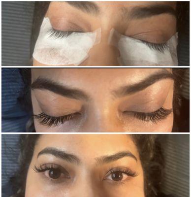 Natural hybrid lash extensions