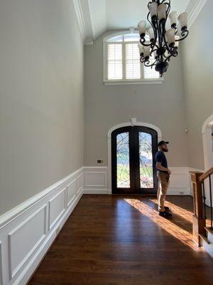 Hardwood installation completed by Flowers Flooring. Call today to schedule a FREE estimate. (336) 660-0977.