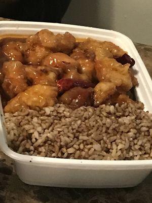 General chicken and brown rice