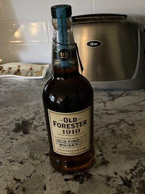 1910 Old Forester 93 proof great price & taste