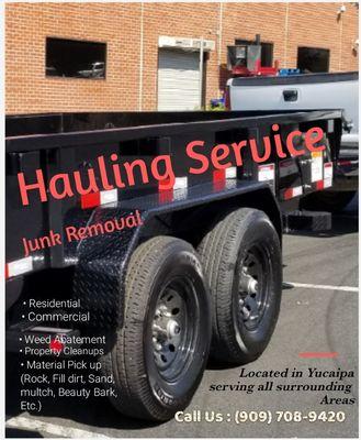 Hauling services available