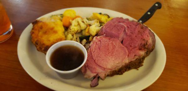 The very reasonable king cut prime rib dinner