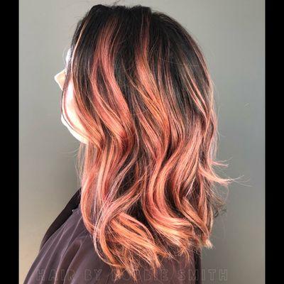 Balayage rose by Bobbie