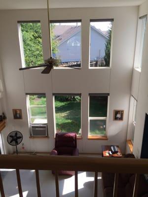 This house in Longmont had a few high windows in their living room.  I thought they turned out looking pretty good!