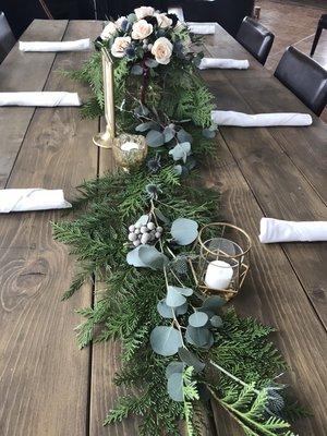 Cedar and eucalyptus make a wonderful winter wedding