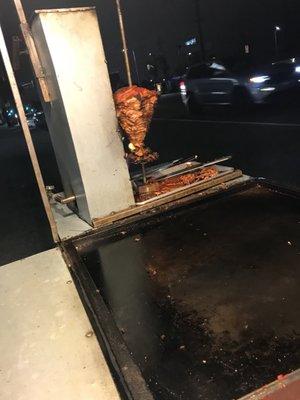 The Al Pastor on the spit!