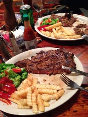 Delicious medium-rare ribeye. Cooked perfect.