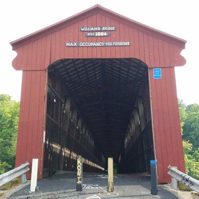 Historic Covered Bridge in Williams, IN built 1884 (402' long)